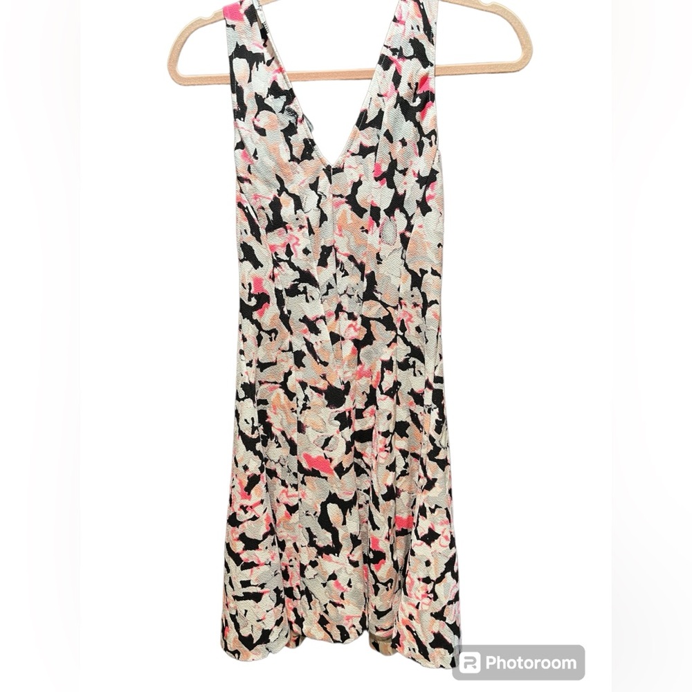 Bloomingdale’s Aqua floral skater dress, medium.